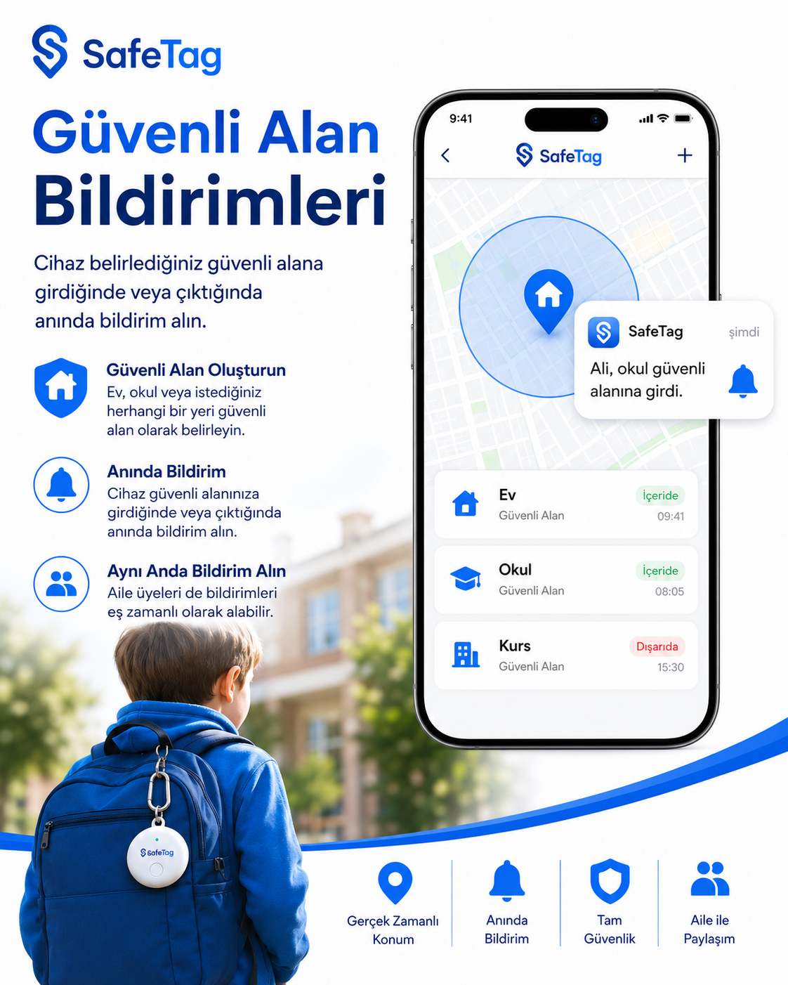 SafeTag Akıllı Takip Cihazı